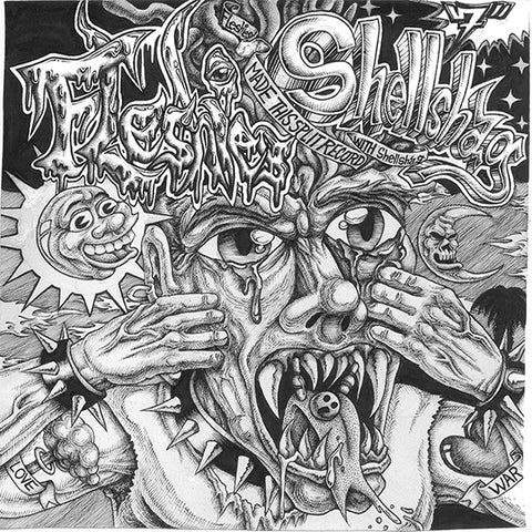 FLESHIES / SHELLSHAG - Split (7" EP)