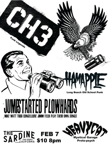 2/7/26 Channel 3 / Hamapple / Jumpstarted Plowhards / Heavy Cat $10