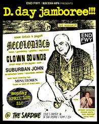 4/1/24 D. DAY JAMBOREE III w/ Mecolodiacs / Clown Sounds / Suburban John (w/ George Hurley) + Book Release Party