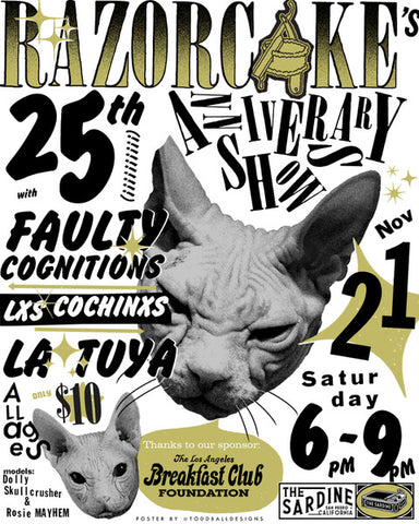 11/21/2026 / Razorcake's 25th Anniversary Show / Faulty Cognitions / LXS Cochinxs / La Tuya / $10