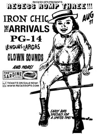 8/11/24 Recess Romp 3 Night 3 only - Clown Sounds (Night Cap) / Iron Chic / The Arrivals / PG-14 / Lenguas Largas / PLUS MORE TBA